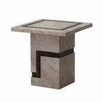 Brooke Contemporary Square Marble End Table