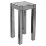 Novice Mirrored Pedestal Table In Titanium