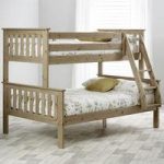 Katie Wooden Triple Sleeper Bunk Bed In Lacquered Pine