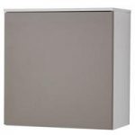 Terence Wall Mounted Storage Cabinet In White With Sand Front