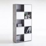 Cleator Tall Display Stand In White High Gloss And Light Atelier
