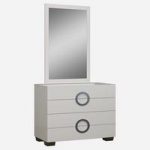 Kennedy Dressing Table With Mirror In Cashmere High Gloss