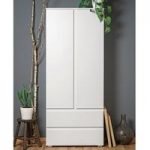 Hilary Contemporary Wooden Wardrobe In White