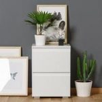 Hilary Contemporary Wooden Bedside Cabinet In White