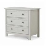 Ellie Wooden Small Chest Of Drawers In Dove Grey Lacquered