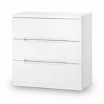 Amelia Modern Chest Of Drawers Small In White High Gloss