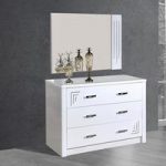 Cloral 3 Drawer Dresser And Mirror In White Gloss With Diamante