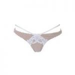 Beach Bunny White Brazilian Panties Swimsuit Bed of Roses