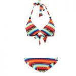Lolita Angels 2 Pieces Multicolor Draped Balconnet Swimsuit Playa Link Acapulco Psycho