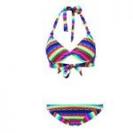 Lolita Angels 2 Pieces Multicolor Draped Balconnet Swimsuit Playa Link Acapulco Smile