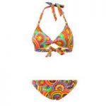 Lolita Angels 2 Pieces Multicolor Draped Balconnet Swimsuit Playa Link Sunny