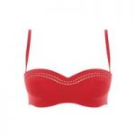 Huit Red Bandeau Swimsuit My All