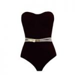 Moeva 1 Piece Black and Taupe Swimsuit Judith