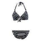 Lolita Angels 2 Piece Black Balconnet Swimsuit Playa Acapulco Psycho Multi Link Drape