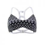 Seafolly Black High Neck Swimsuit Optic Wave D Cup