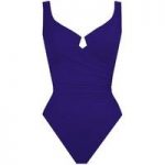 Miraclesuit 1 Piece Purple Women Swimsuit B to G cups Escape