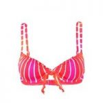 Seafolly Neon Melon Balconnet swimsuit Top Miami Stripe Sweetheart