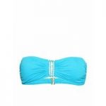Juicy Couture Turquoise Bandeau swimsuit top Solid Crochet