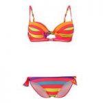 Creole 2 piece Multicolor Balconnet Bikini Swimsuit Santa Cruz Stripes