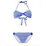 Creole 2 piece Blue Bandeau Bikini swimsuit Skipper