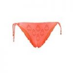 Seafolly Melon Orange Brazilian panties swimsuit Bottom Laser Shimmer