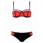 Carla-Bikini 2-Piece Neon Pink and Orange Balconnet swimsuit New Wave