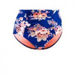 Seafolly Blue High Waisted Panties Swimwear Vintage Wildflower