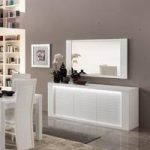 Pamela Sideboard In White High Gloss With Lighting