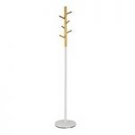 Orlena Metal Coat Stand In White And Natural