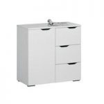 Amelie Modern Compact Sideboard In White High Gloss
