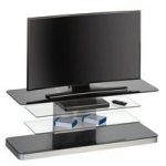 Jewel Modern TV Stand Rectangular In Black Glass