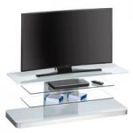 Jewel Modern TV Stand Rectangular In White Glass