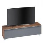Stella Wooden TV Stand In Dark Oak And Grey Acoustic