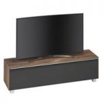 Stella Wooden TV Stand In Dark Oak And Black Acoustic
