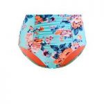 Seafolly Turquoise High Waisted Bikini Bottom Swimwear Vintage Wildflower