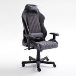 Sedan Home Office Chair In Black And Grey With Castors