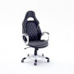 Silvia Home Office Chair In Black Faux Leather