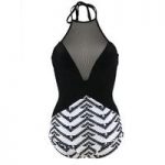 1 Piece Swimsuit Khongboon Faou Black and White