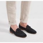 Renzo Suede Navy Loafer