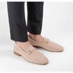Renzo Suede Nude Loafer