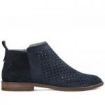 Revelin Perforated Suede Navy Boot